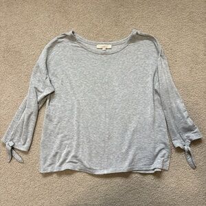 LOFT Light Gray Long Sleeve Top